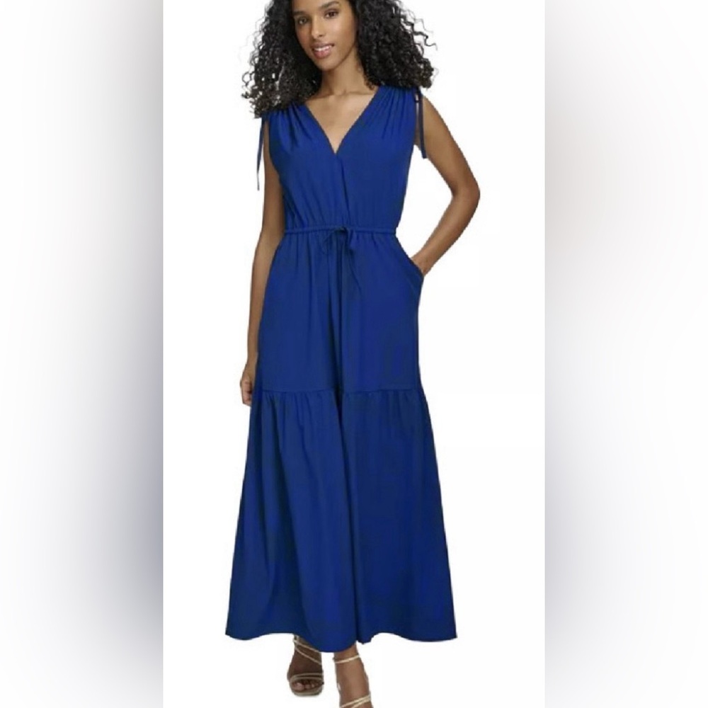 CALVIN KLEIN  Royal Blue Maxi Dress
